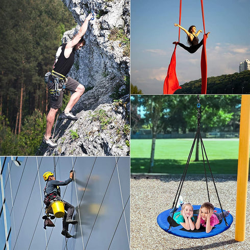 PACEARTH Swing Swivel 35KN Breaking Strength, 360° Rotator Safety Device for Rock Climbing, Hammock, Aerial Dance