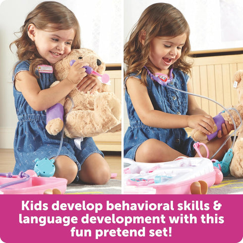Set Learning Resources Pretend & Play Doctor Pink - Medical Kit for Kids, Imaginative and Role Play, Toddler Toys