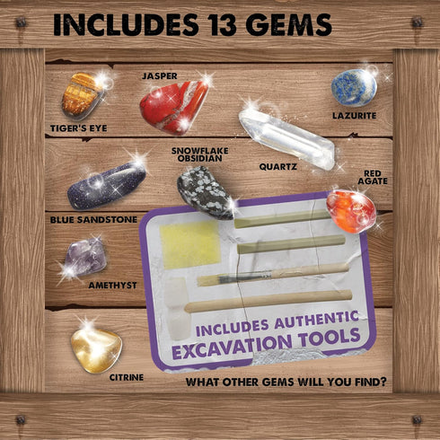 12 1 4+ MindWare Dig It Up Giant Gem Discovery Kit - Gemstone Dig Kit Offers Geology for Kids with Real Polished Hidden