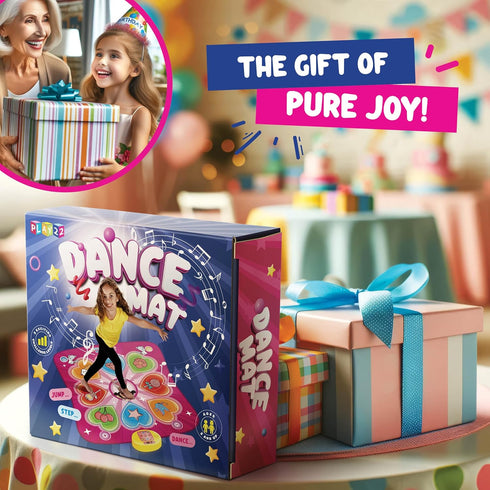 Play22 5 3-12 Dance Mat for Kids - Best Birthday Gifts for Girls & Boys Electronic Dance Game Toy for Kids, Adjustable