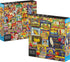 2-Pack of 1000-Piece Jigsaw Puzzles, Retro Comics and Fruit Labels for Adults and Kids Ages 8+, Amazon Exclusive