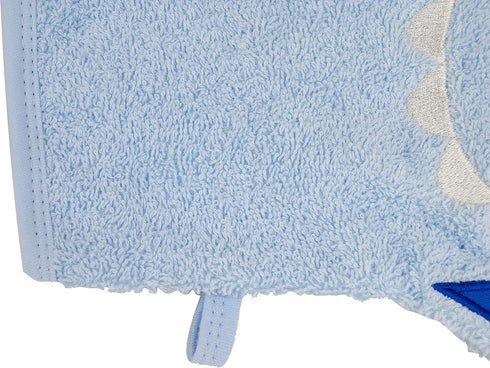 JN&LULU Baby Organics Bath Mitt, Toddlers Bath Cotton Soft Scrub Loofah Baby Shower Gifts (Shark)