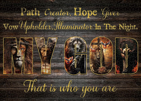 Jesus and Lion Puzzle - Bible Puzzles 1000 Pieces for Adults - Religious Puzzle for Home Decor