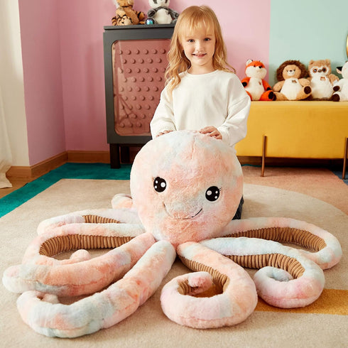 Toy,30" IKASA Giant Octopus Stuffed Animal Jumbo Plush Soft Toys Large Cute Huge Kawaii Fluffy Big Size Fat Oversized