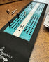 Unique Lightweight Folding Travel Cribbage Game | Portable Travel-Size Cribbage Board Set (Teal & White)