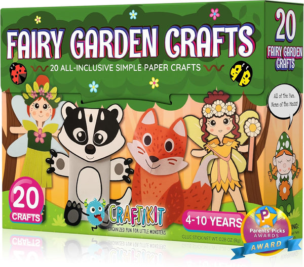 Craftikit 20 Award-Winning Fairy Garden Crafts for Kids - 20 All-Inclusive Fun