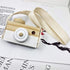 Baby Toy Wooden Mini Camera Toy, Baby Kids Cute Mini Sharpe Toy, Neck Hanging Photographed Props for Baby Toddlers Children Kids' Room Hanging Decor Gift (white)