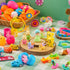 60Pcs JOYIN Easter Eggs with Toys Stickers Inside, Prefilled Easter Eggs Hunt with Assorted Toys for Kids Boys Girls