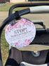 (Three Little Tots) Baby Safety No Touching Car Seat and Stroller TWO PACK – Car Seat Sign, Stroller Sign, Newborn Tag