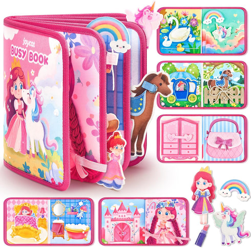 JoyCat Travel Toys for Toddlers 1-3, Princess Busy Book Busy Book for