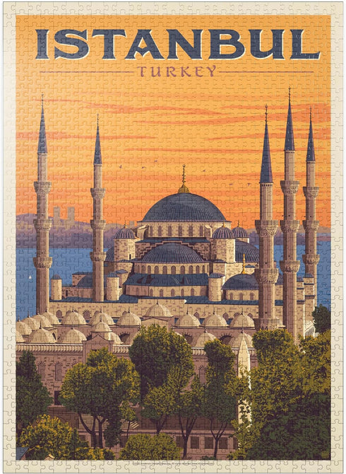 MyPuzzle Turkey: Vintage Poster Istanbul - Premium 1000 Piece Jigsaw Puzzle for Adults