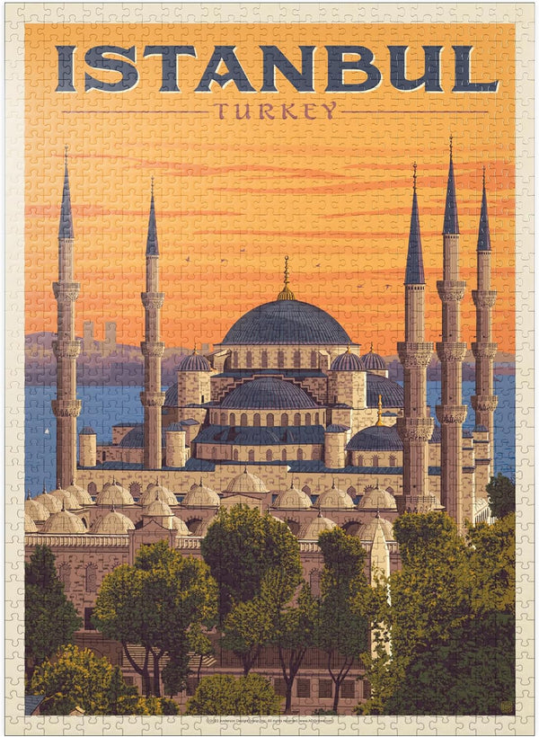 MyPuzzle Turkey: Vintage Poster Istanbul - Premium 1000 Piece Jigsaw Puzzle for Adults