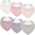 Muslin Baby Drool Bibs, 6 Pack Soft Triangular Adjustable Baby Bandana Bibs for Unisex Girls & Boys