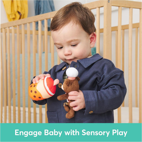5-Piece Playset 7.5 Baby GUND Play Soft Collection, My Little Food Truck Plush with Rattle, Squeaker and Crinkle Sound