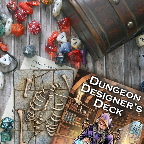Loke BattleMats 100 14+ Dungeon Designers Deck Fantasy RPG Map Cards to Deal Your Own Dungeon | Instant Adventure