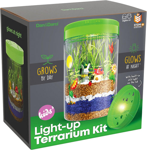Dan&Darci Light-Up Terrarium Kit for Kids - STEM Science Kit - Educational