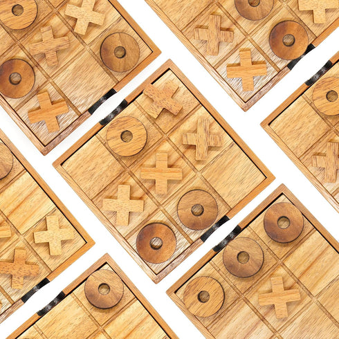 BSIRI Wooden Tic Tac Toe Game - Brain Teaser Puzzles for Adults, Classic Board Games