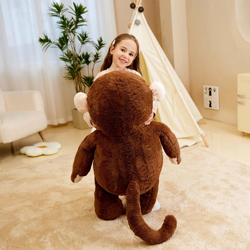 IKASA Giant Monkey Stuffed Animal Plush Toy - Large Jumbo Soft Toy, 30" Cute Fluffy Plushie for Kids