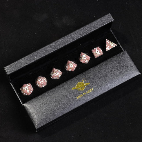 D&D Sharp Edge Polyhedral Dice Set, Mini Planet Dice for Dungeons and Dragons (Maidens)