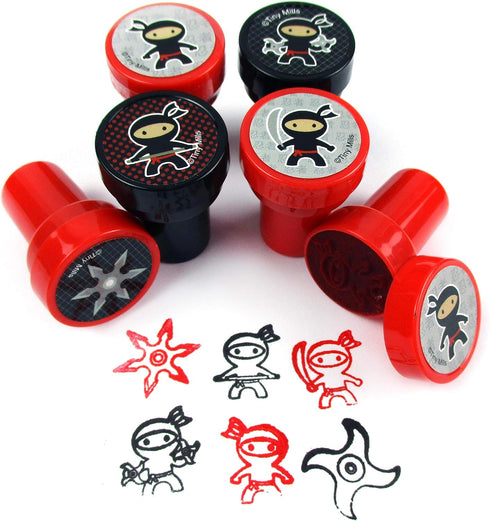 TINYMILLS 24 Pcs Ninjas Stampers for Kids