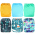 Reusable Cloth Diapers for Babies - Leekalos One Size with Inserts