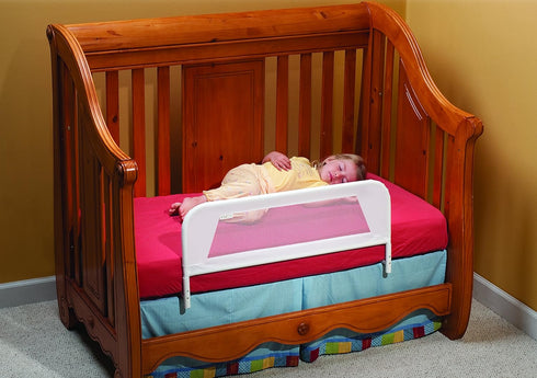 BR103 KidCo Convertible Crib Rail - Quick Assembly Toddler Bedrail (White)