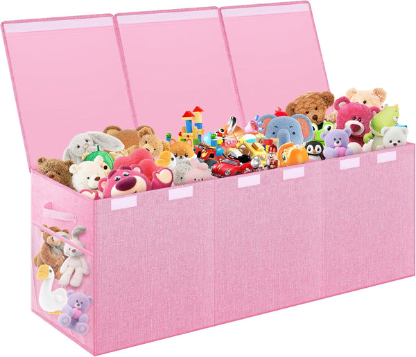 Mabahoo Extra Large Toy Box, Toybox for Kids Boys Girls, Collapsible Sturdy