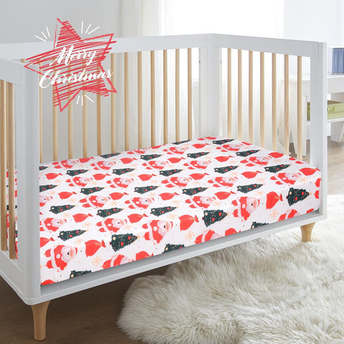 Cozy Boy,52x28 inches Christmas Crib Sheet,Baby Sheets Fitted Crib Sheet Breathable Fits Standard Size Crib for Toddler