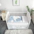 Set, 3 Set, La Premura Sleeping Moon Baby Nursery Crib Bedding Piece Standard Size Crib Bedding Blue and Grey