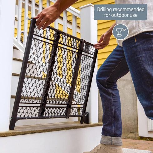 42W 23-42" 24 Ingenuity Doorway Series Dog and Baby Gate, Indoor Outdoor, Won't Rust or Fade, Plastic Panel, Fits