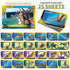 3-5 5-7 45 Oriate Dinosaur Toys w/Large Play Mat, Realistic Mosasaurus Figures Plastic Toys for Kids Including T-Rex