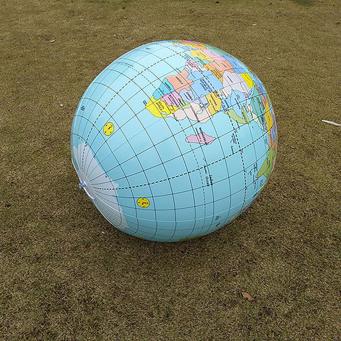 SWR 36 Inch PVC Inflatable World Globe - Educational Toy for Children and Adults