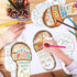 Dvbonike 24Pcs Sunday School Crafts for Kids, Color Your Own Jesus Walks with Us Craft Kit for DIY Gifts