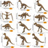 36 PCS Dinosaur Fossil Skeletons, Assorted Figures Dino Bones for Science Play, Party Favor Decorations
