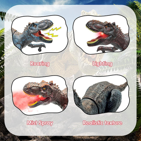 Moskiddo 3-5, 5-7, 8-12, 10-12, 6 7 8 9 10 11 12 Remote Control Dinosaur Toys for Kids Electronic RC T Rex Dino Robot