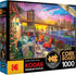 RoseArt - Kodak Premium Cork - Manhattan Balcony Sunset - 1000 Piece Jigsaw Puzzle for Adults