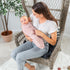 Set Mauve Muslin Swaddle and Burp Cloth by Comfy Cubs