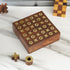 Ajuny Tic Tac Toe Board Games, Decorative Storage Box with Wooden Brass Inlays for Kids and Adults