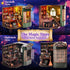 OTIOTHING 3D Book Nook Kit DIY Miniature House Dollhouse for Adults & Teens, Wooden Puzzle Tiny House Bookshelf Insert