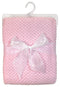 Stephan Baby Snuggle Fleece Crib Blanket, Pink Popcorn Fleece