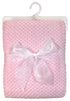 Stephan Baby Snuggle Fleece Crib Blanket, Pink Popcorn Fleece