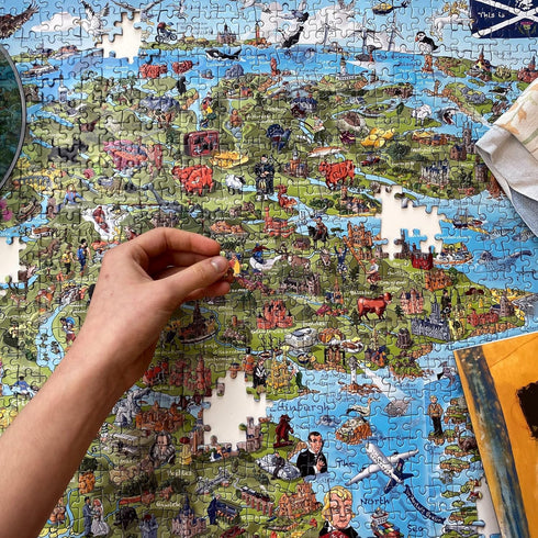 1000 100% This is Scotland | Piece Jigsaw Puzzle | Attractions Map Puzzle | Sustainable Puzzle for Adults | Premium