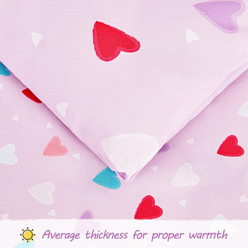 Sets, Set, Set Viviland Purple Heart Toddler Comforter Cute Girls Toddler Bedding Soft Microfiber Toddler Bed