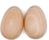 Wood Egg Shakers Set, Musical Percussion Instruments, Natural Finish (2 PCS)