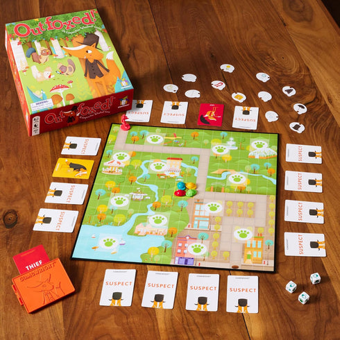OUTFOXED Classic Who Dunnit Game for Preschoolers, 4 Players