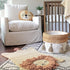 12" 12" Crane Baby Pillow, Decorative Round Animal Pillow for Nursery and Toddler Rooms, Lion, x