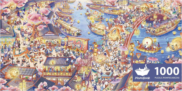 MOMIBOOK Puzzles for Adults 1000 Pieces Jigsaw Puzzles of Civet Cat River