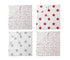 4 Pack 45 45 inches Bacati - Sports Baby Swaddle Blankets Boys Swaddle Wrap Soft Breathable Cotton Muslin Swaddle