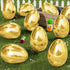 12 6 Inch PCS Jumbo Gold Easter Eggs Giant Metallic Golden Easter Eggs Fillable Large Suprise Egg for Easter Themed