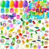 JOYIN 100Pcs Prefilled Easter Eggs with Assorted Toys, Easter Basket Essentials, Easter